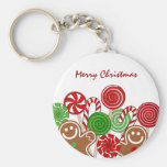 Cute Christmas Lollipops Gingerbreads Keychain