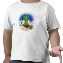 Cute Christmas Mice with Customizable Text Shirts