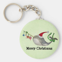 Cute Christmas Narwhal Key Chains