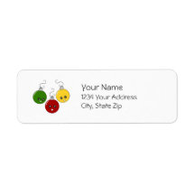 Cute Christmas Ornaments Return Address Label