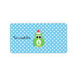 Cute christmas owl address label