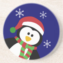 Cute Christmas Penguin Coaster