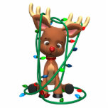 Cute Christmas Rudolph the Red Nosed Reindeer Holi photo sculptures