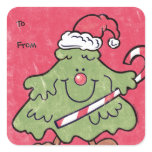 Cute Christmas Tree Gift Tag Sticker