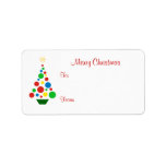 Cute Christmas Tree - Holiday Gift Tag Labels