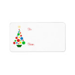 Cute Christmas Tree - Holiday Gift Tag Labels Address Label