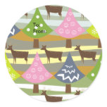 Cute Christmas Trees And Deer Stickers-Gift Tags