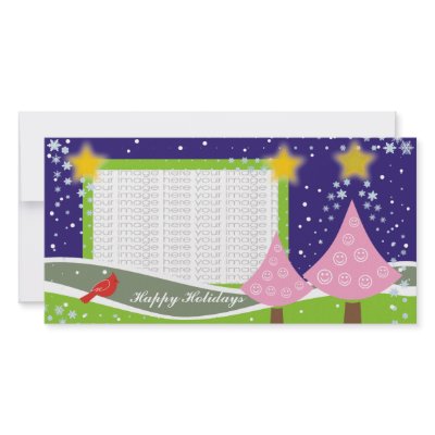 Cute Christmas Trees Photo Cards by zazzleproducts1