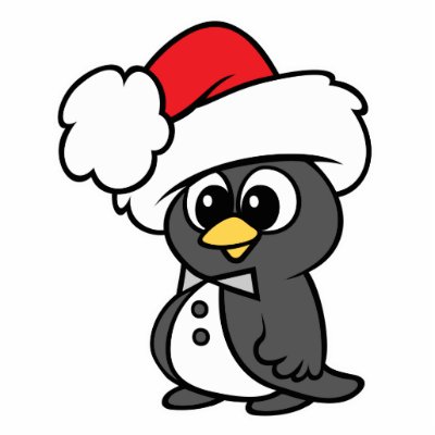Cute Christmas Tuxedo Penguin Acrylic Cut Outs by doonidesigns