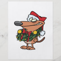 cute christmas wreath puppy dog custom flyer