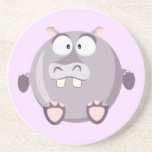 Cute circle hippo coaster