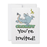 cute clumsy elephant cartoon custom announcements
