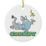 cute clumsy elephant cartoon ornaments