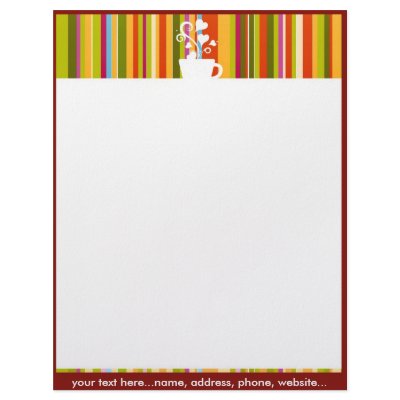 Cute Coffee Cup  Designed Letterhead by jfarrell12