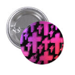 Cute colourful and bright Christian crosses Buttons