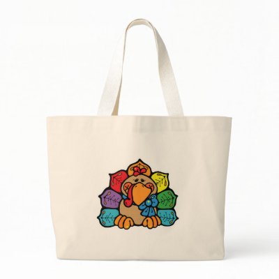 cute colourful cartoon turkey tote bag by doonidesignsanimals
