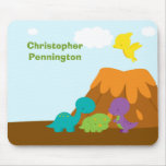 Cute colourful dinosaurs personalized mousepad