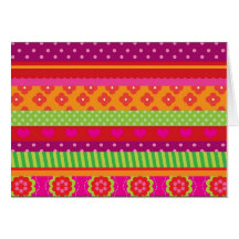Cute colourful graphic postcard