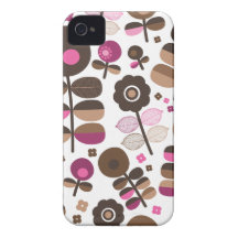 Cute colourful leaf nerve pattern Case-Mate iPhone 4 cases