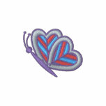 Cute Colourful Mod Butterfly Embroidered Shirt