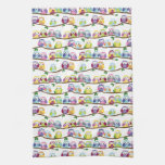 Cute Colourful Owls on the Branch Kitchen Towels