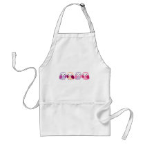 Cute Colourful Owls - Pink and Purple Pastels Apron