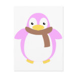 Cute Colourful Penguin in Scarf Post Card