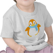 Cute Colourful Penguin in Scarf T Shirts