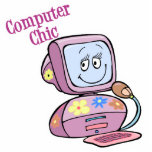 Cute Computer Chic Design Acrylic Cut Outs