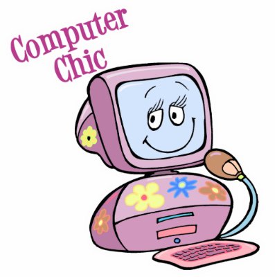 Cute Computer Chic Design Acrylic Cut Outs by geekme