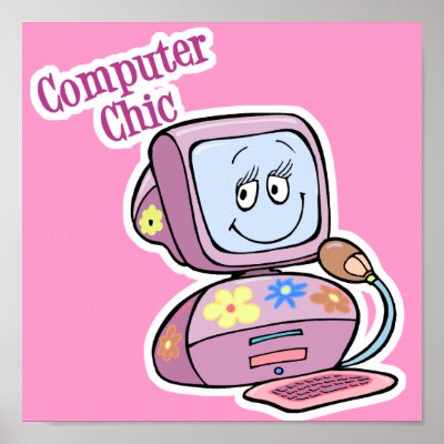 Cute Computer Chic Design Poster by geekme