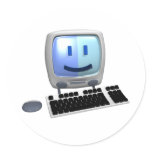 Cute computer smiley face. stickers