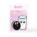 CUTE  COOKIE AND MILK  BFF GREETING CARDS