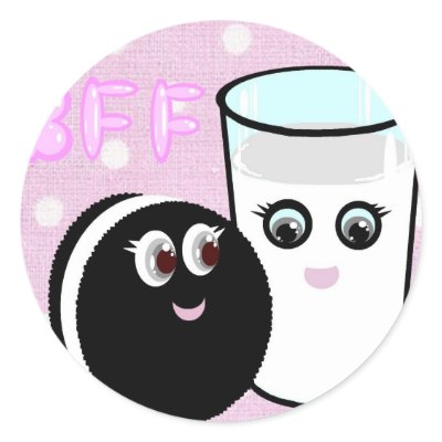 CUTE  COOKIE AND MILK  BFF STICKERS by FUNKYKAWAII