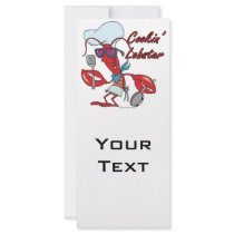 cute cookin cooking lobster cartoon customized rack card