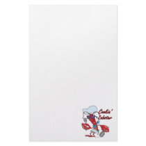 cute cookin cooking lobster cartoon personalized stationery