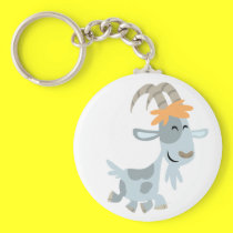 Cute Cool Cartoon  Goat Keychain