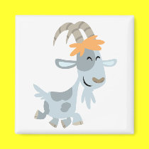Cute Cool Cartoon  Goat Magnet