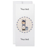 Cute country girl + bucket filled with blueberries personalized rack card