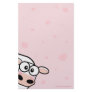 Cute Cow and Love Hearts on Pink Stationery Paper