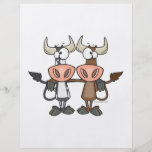 cute cow buddies friendship cartoon personalized flyer