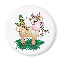 Cute Cow & Butterfly