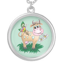 Cute Cow & Butterfly Pendant