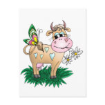 Cute Cow & Butterfly