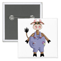 Cute Cow Button