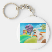 CUTE COW FACE Gordon Bruce art Key Chain