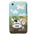 Cute Cow iPhone 3 Case Mate Monogram