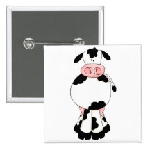 Cute Cow Pinback Button