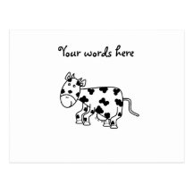 Cute cow postcard
