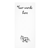 Cute cow rack card design